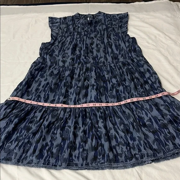 Anthropologie Navy Patterned Mini Dress - Picture 9 of 9